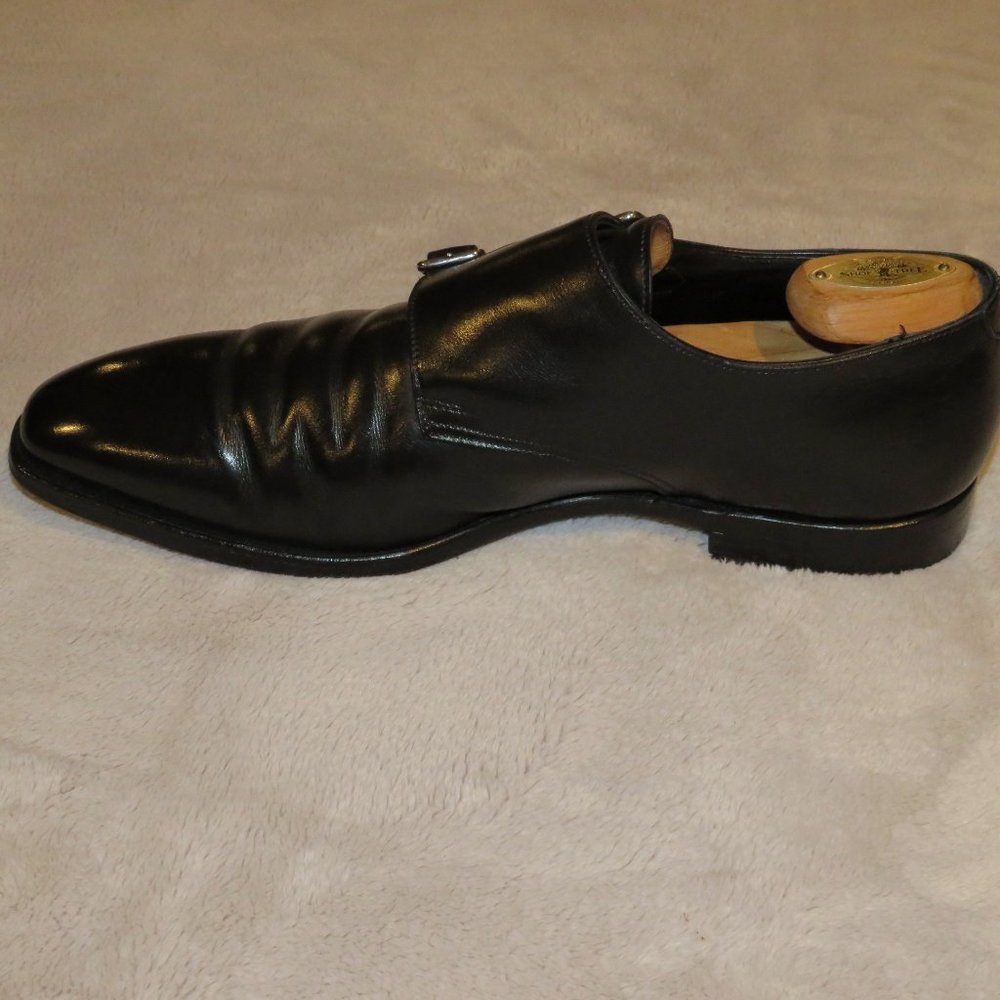 Crockett & Jones Seymour2 Black Calf Leather Double Monk Strap Loafer 9E - Picture 3 of 9